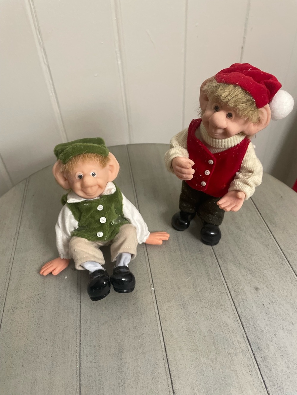 Zims themselves little Kids Holiday Elves in Green and Red